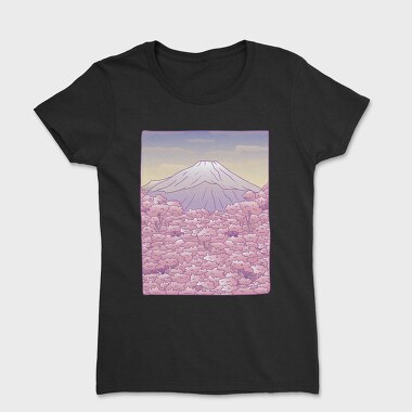Pastel Sakura Mount Fuji, Tricou Femei