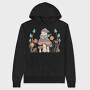 Hippie Gnome On Mushroom Banjo Cottagecore, Hanorac Oversize Barbati (Unisex)