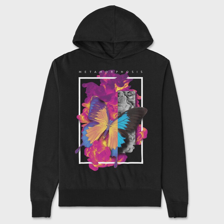 Holographic Butterfly Flying, Hanorac Oversize Barbati (Unisex)