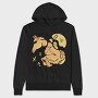 Horse Animal Continuous Line Jumping, Hanorac Oversize Barbati (Unisex)