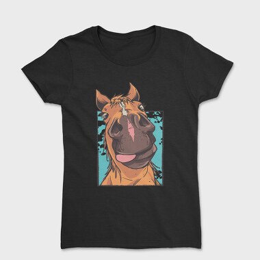 Horse Face Looking Down Close Up, Tricou Femei