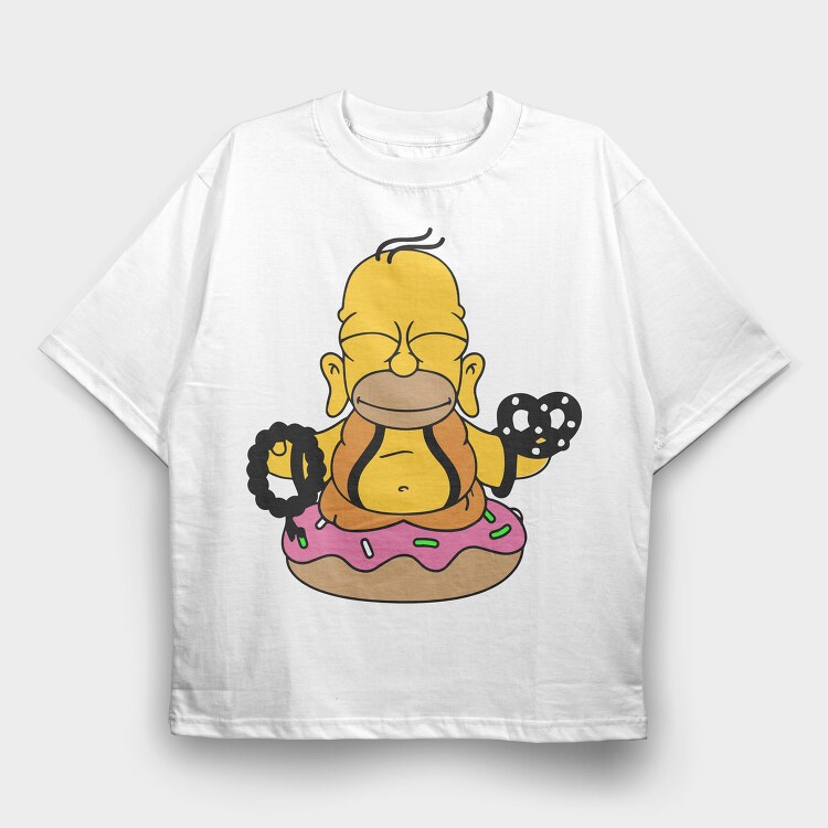 Homer Simpson, Tricou Oversize Barbati (Unisex)