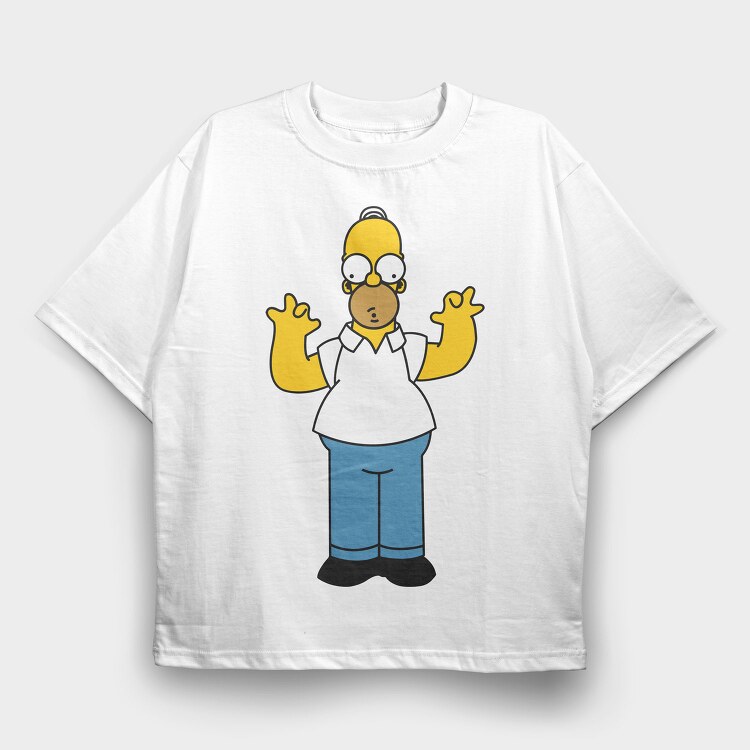 Homer Simpson 1, Tricou Oversize Barbati (Unisex)