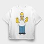 Homer Simpson 1, Tricou Oversize Barbati (Unisex)