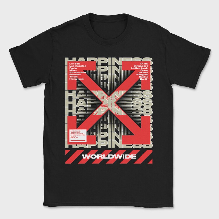 Happiness 1, Tricou Barbati (Unisex)