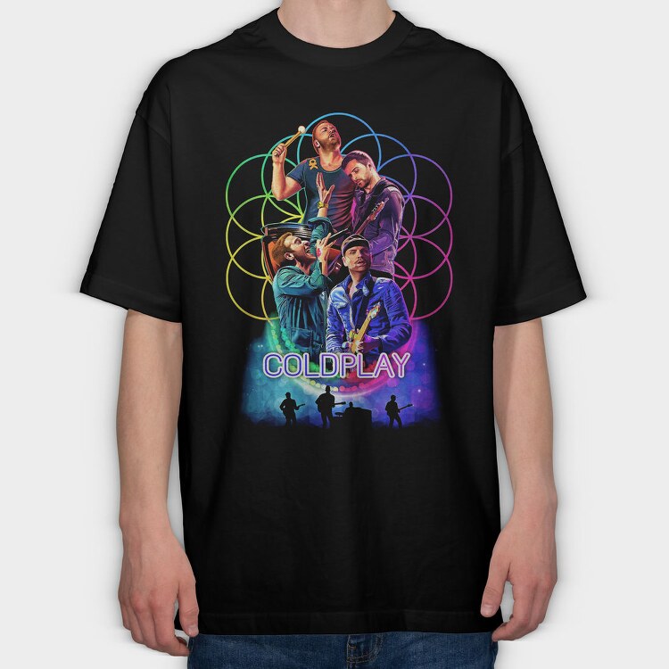Coldplay, Tricou Oversize Barbati (Unisex)