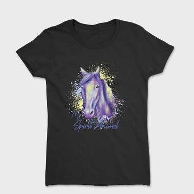 Horse Spirit Animal Watercolor, Tricou Femei