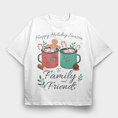 Hot Chocolate Holiday Season Drinks, Tricou Oversize Barbati (Unisex)
