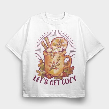 Hot Cocoa Autumn Drink, Tricou Oversize Barbati (Unisex)
