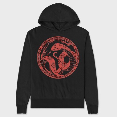 Traditional Chinese Snake Circle New Year, Hanorac Oversize Barbati (Unisex)