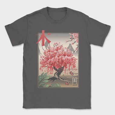 Traditional Japanese Sakura Tree, Tricou Barbati (Unisex)