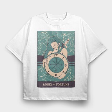Wheel Of Fortune Tarot, Tricou Oversize Barbati (Unisex)