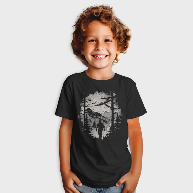 Man Hiking Forest, Tricou Copii