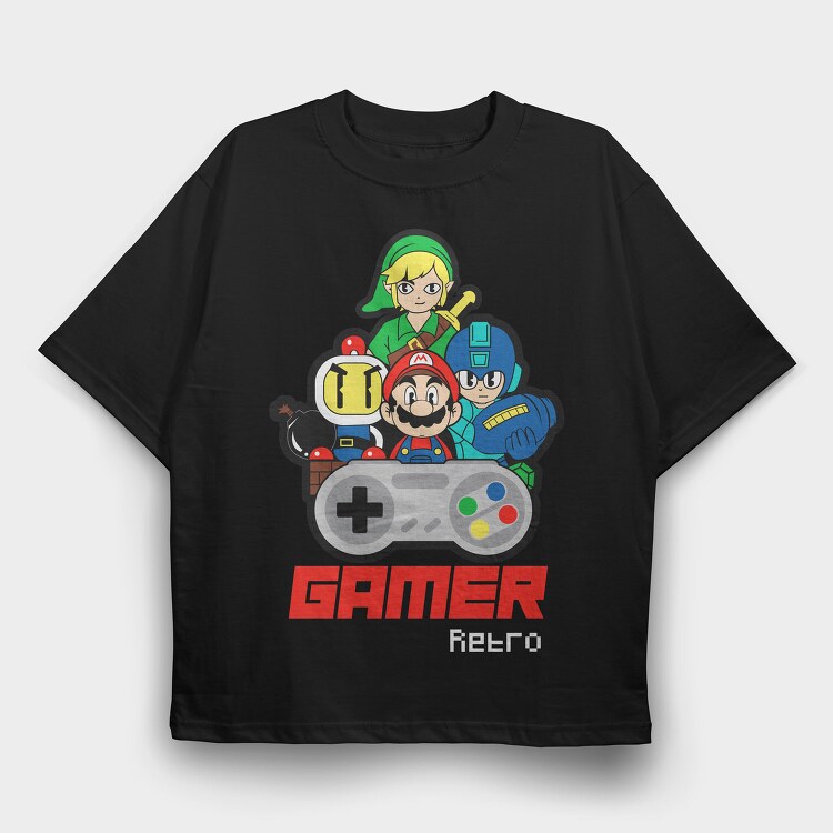 Gamer, Tricou Oversize Barbati (Unisex)
