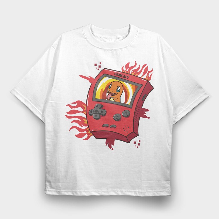 Gameboy Pokemon 9, Tricou Oversize Barbati (Unisex)