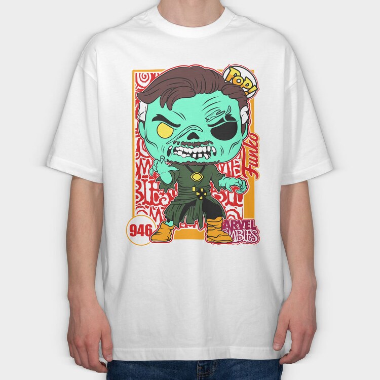 Funko Marvel Zombies Doctor Strange, Tricou Oversize Barbati (Unisex)