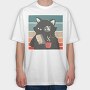 Black Cat, Tricou Oversize Barbati (Unisex)