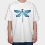 Blue Dragonfly Realistic, Tricou Oversize Barbati (Unisex)