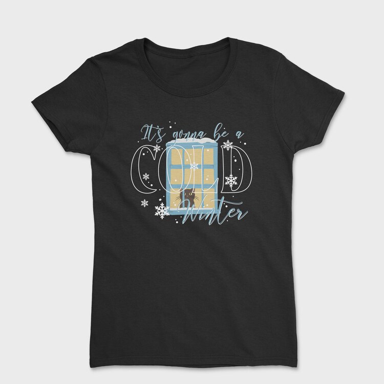 Winter Window Cat, Tricou Femei