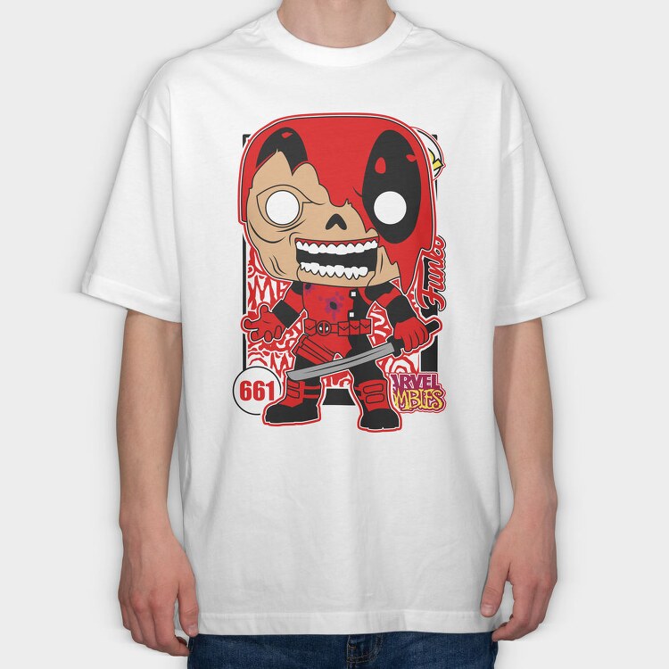 Funko Marvel Zombies deadpool, Tricou Oversize Barbati (Unisex)