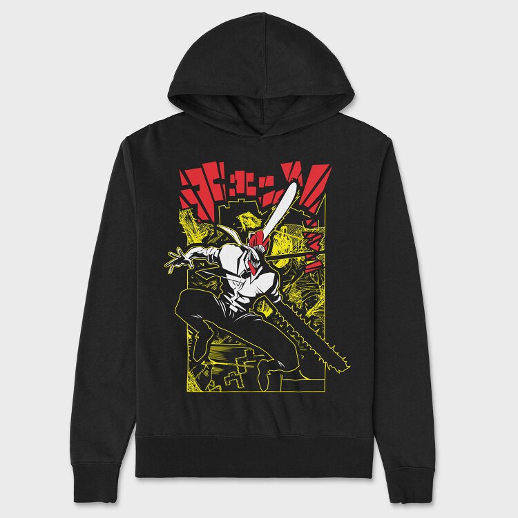 Chainsaw Man 2, Hanorac Oversize Barbati (Unisex)