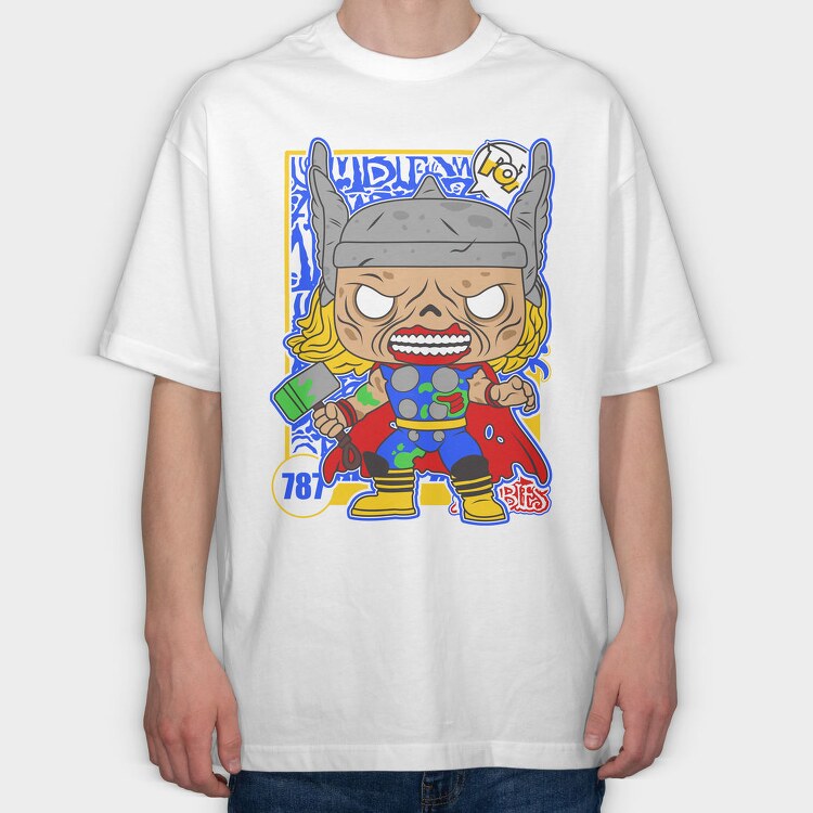 Funko Marvel Zombies Thor, Tricou Oversize Barbati (Unisex)