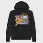 Scared Cat Funny Vacuuming, Hanorac Oversize Barbati (Unisex)