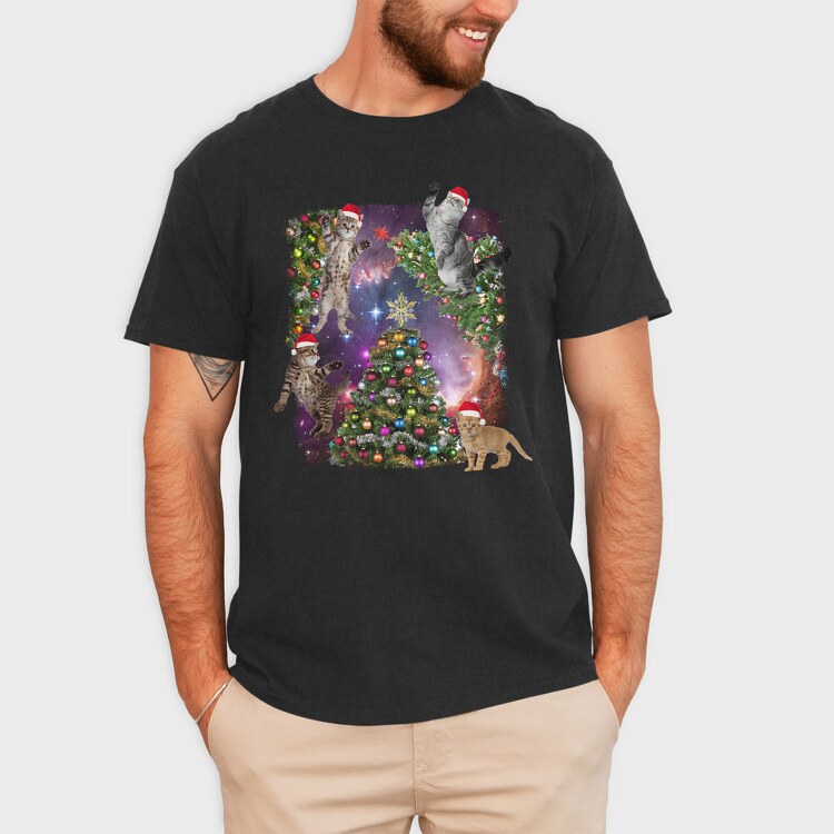 Xmas Cats, Tricou Barbati (Unisex)