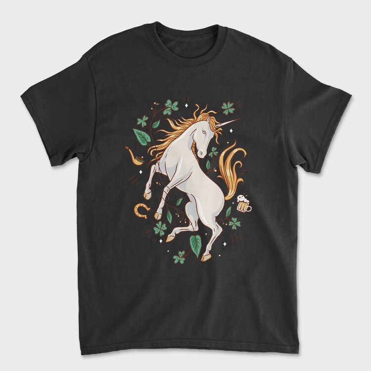 St Patricks Unicorn, Tricou Barbati (Unisex)
