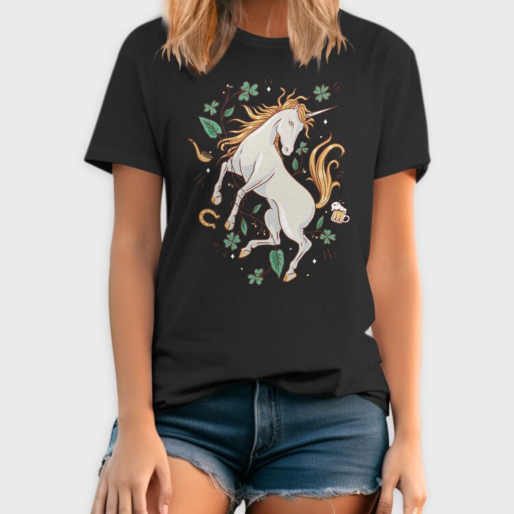 St Patricks Unicorn, Tricou Barbati (Unisex)