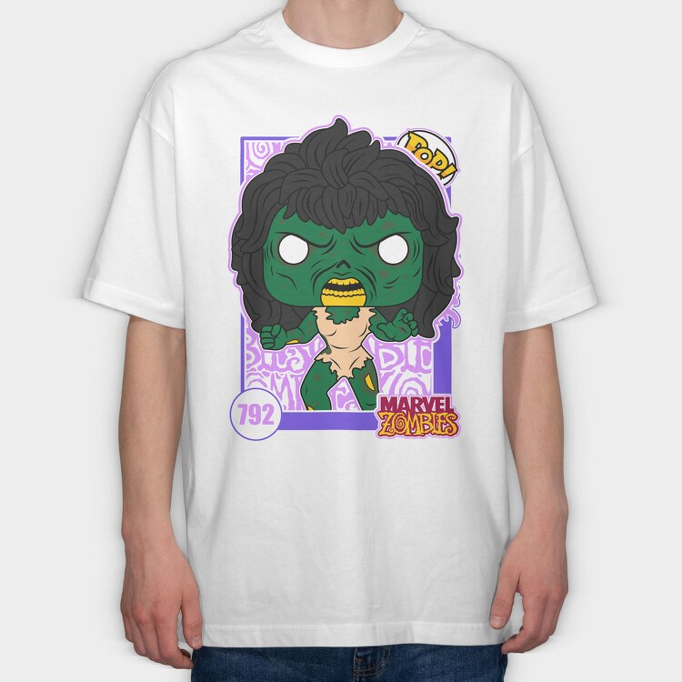 Funko Marvel Zombies She Hulk, Tricou Oversize Barbati (Unisex)