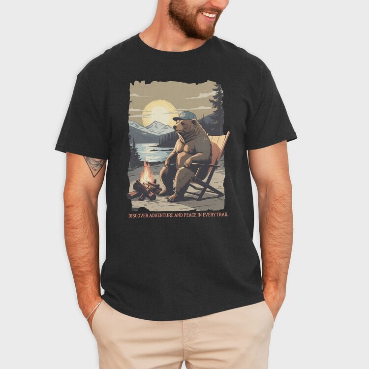 Discover Adventure and Peace in Every Trail, Tricou Barbati (Unisex)