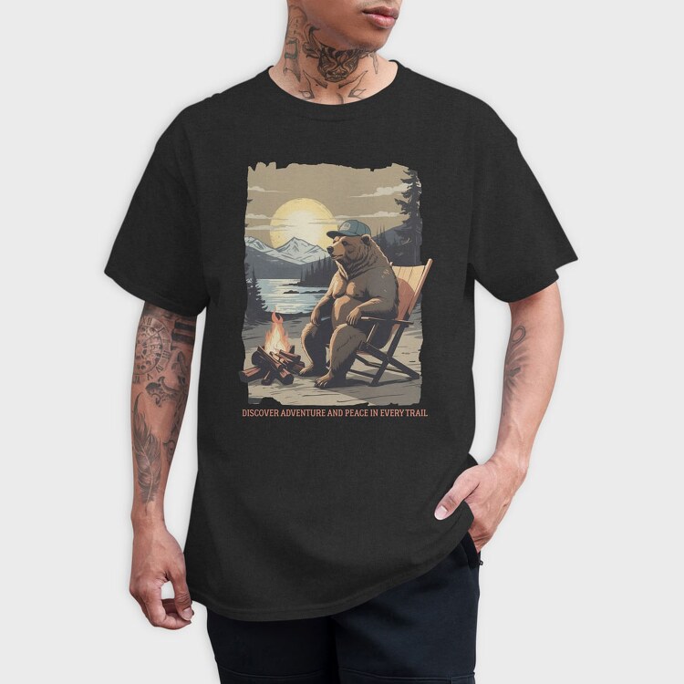 Discover Adventure and Peace in Every Trail, Tricou Barbati (Unisex)