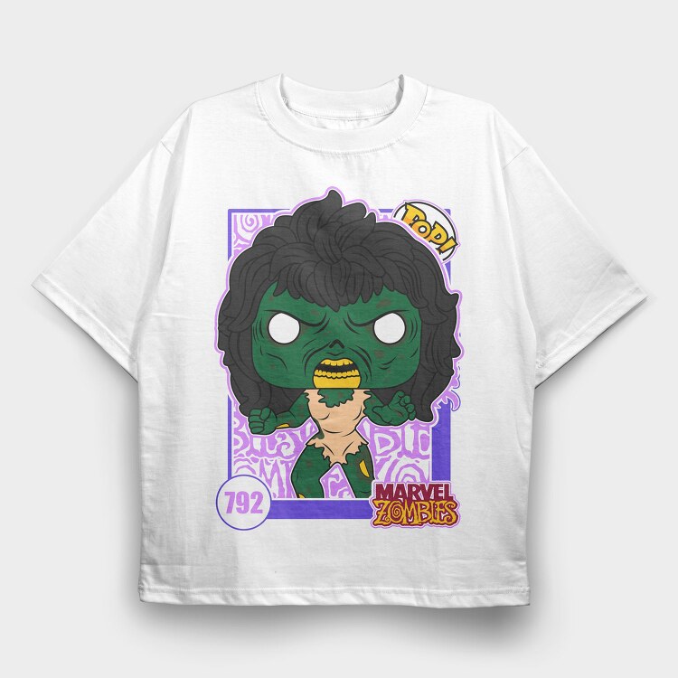 Funko Marvel Zombies She Hulk, Tricou Oversize Barbati (Unisex)