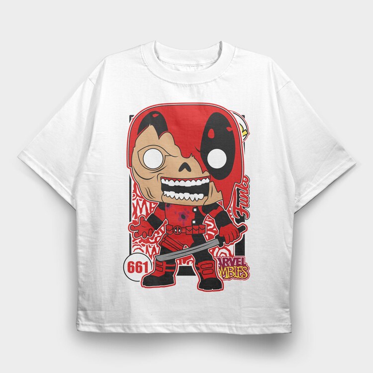 Funko Marvel Zombies deadpool, Tricou Oversize Barbati (Unisex)