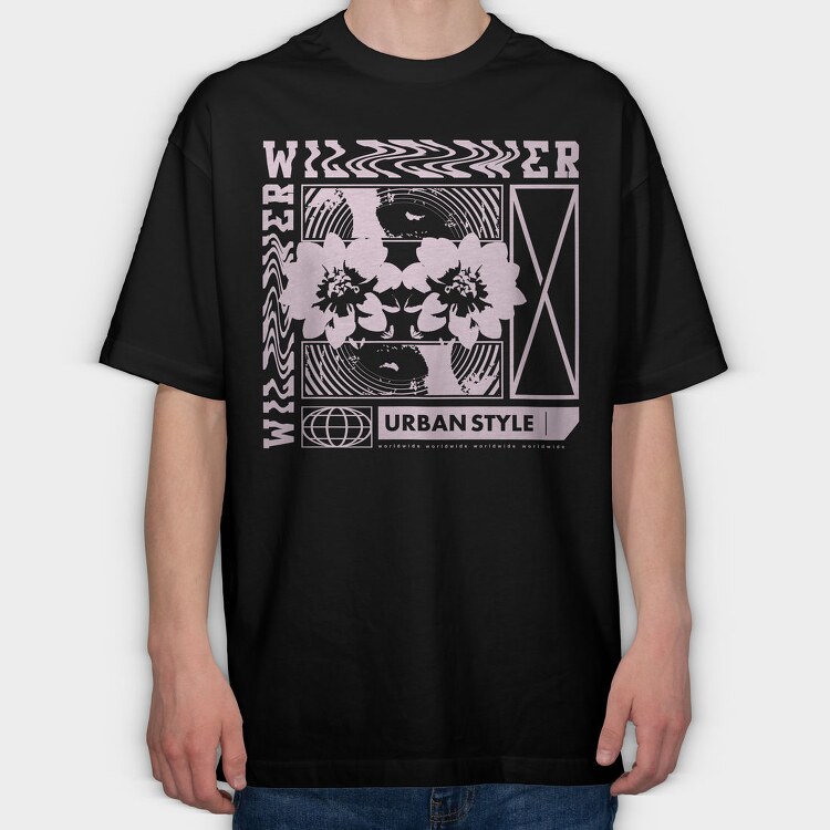 Flower 2, Tricou Oversize Barbati (Unisex)