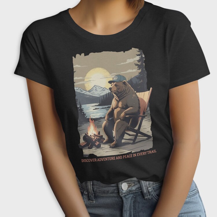 Discover Adventure and Peace in Every Trail, Tricou Femei