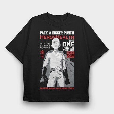 One Punch Man 2, Tricou Oversize Barbati (Unisex)