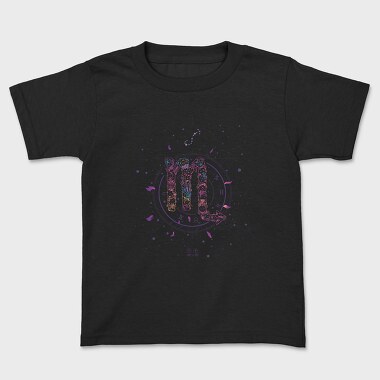 Scorpio Floral Zodiac Sign 08, Tricou Copii