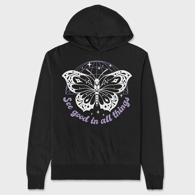 See Good Butterfly Tote, Hanorac Oversize Barbati (Unisex)