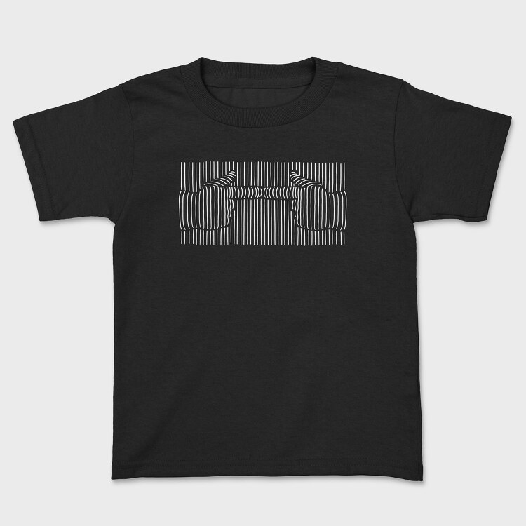 Shy Fingers Emoji Line Art, Tricou Copii