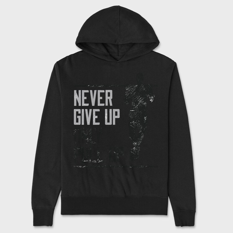 Silhouette Doing Calisthenics Only Pullup, Hanorac Oversize Barbati (Unisex)