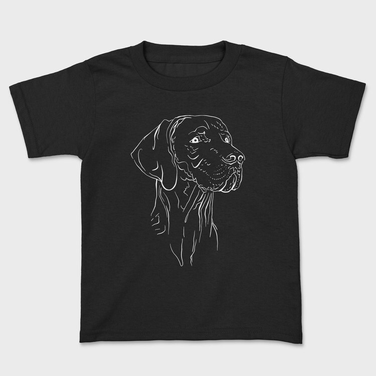 Hunting Dog Weimaraner Face, Tricou Copii