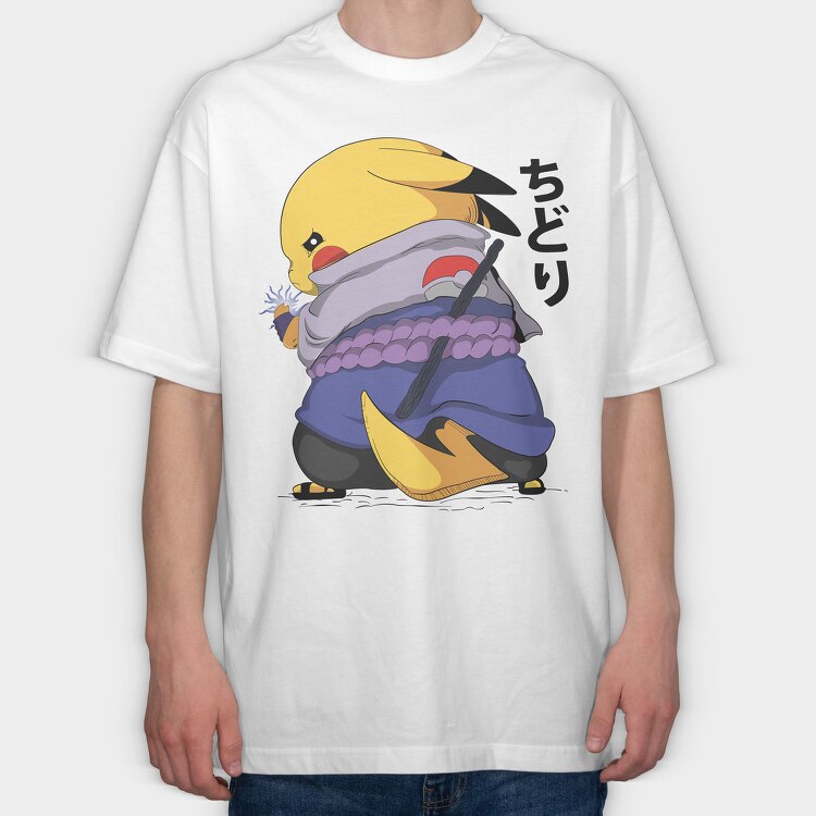 Pikachu Samurai, Tricou Oversize Barbati (Unisex)