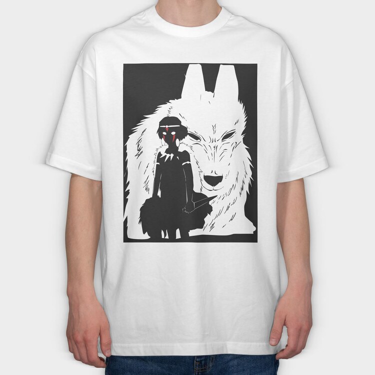 Princess Mononoke, Tricou Oversize Barbati (Unisex)