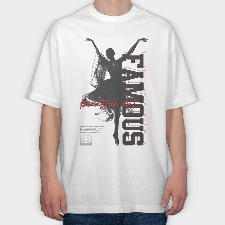 Famous 1, Tricou Oversize Barbati (Unisex)