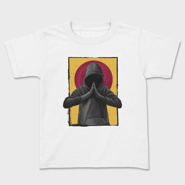 Man Praying In A Hood Realistic, Tricou Copii