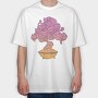 Bonsai Cat Tree, Tricou Oversize Barbati (Unisex)