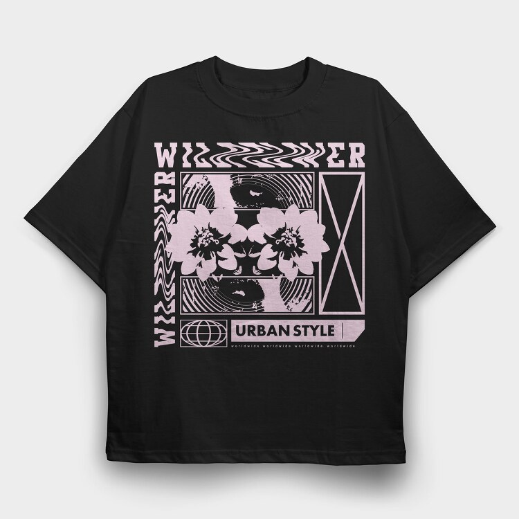 Flower 2, Tricou Oversize Barbati (Unisex)