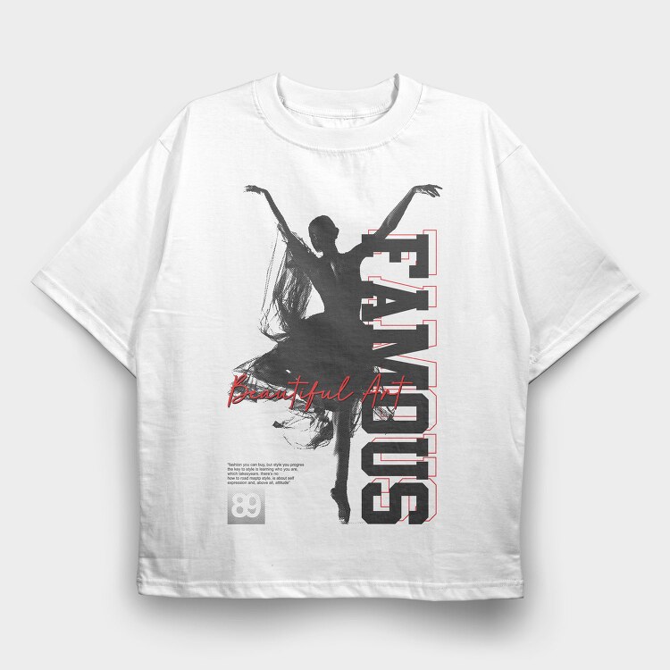 Famous 1, Tricou Oversize Barbati (Unisex)